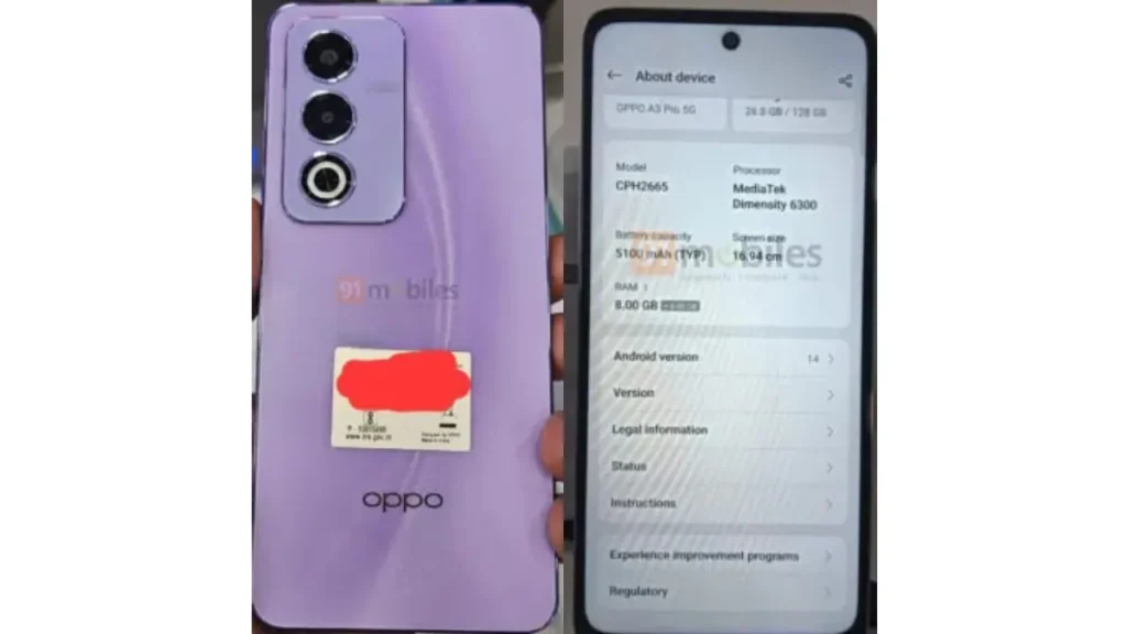 Oppo A3 Pro 5G Price in India