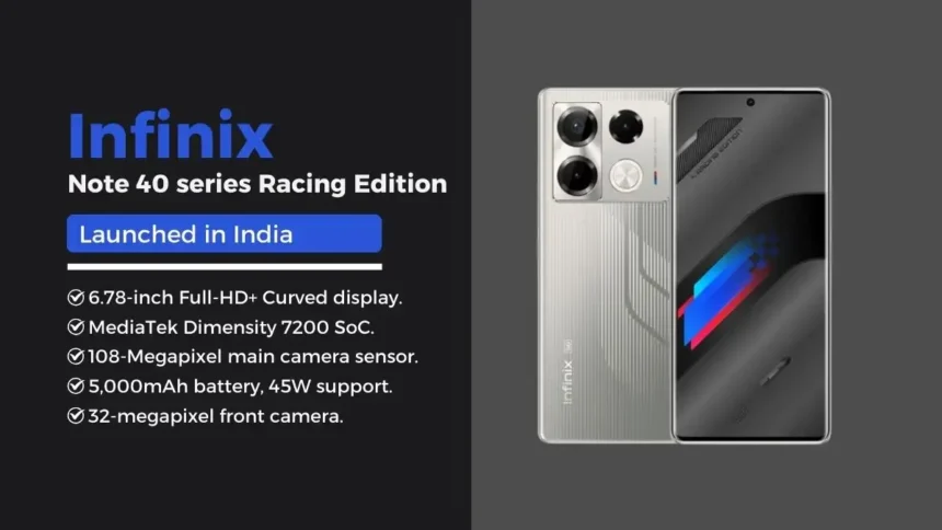 Infinix Note 40 series Racing Edition specifications