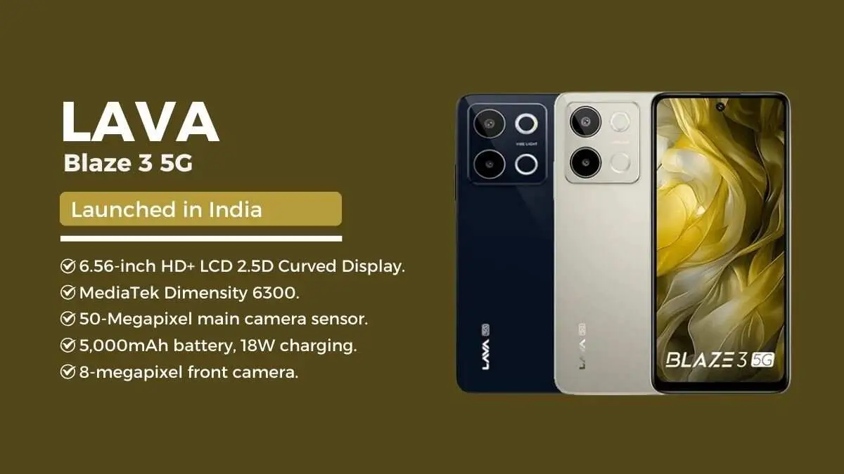 Lava Blaze 3 5G smartphone specifications