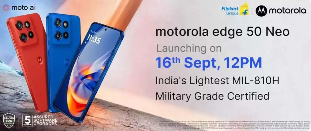 Motorola Edge 50 Neo Launch Date in india flipkart