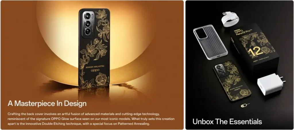 Oppo reno 12 Pro 5G manish malhotra limited edition box content