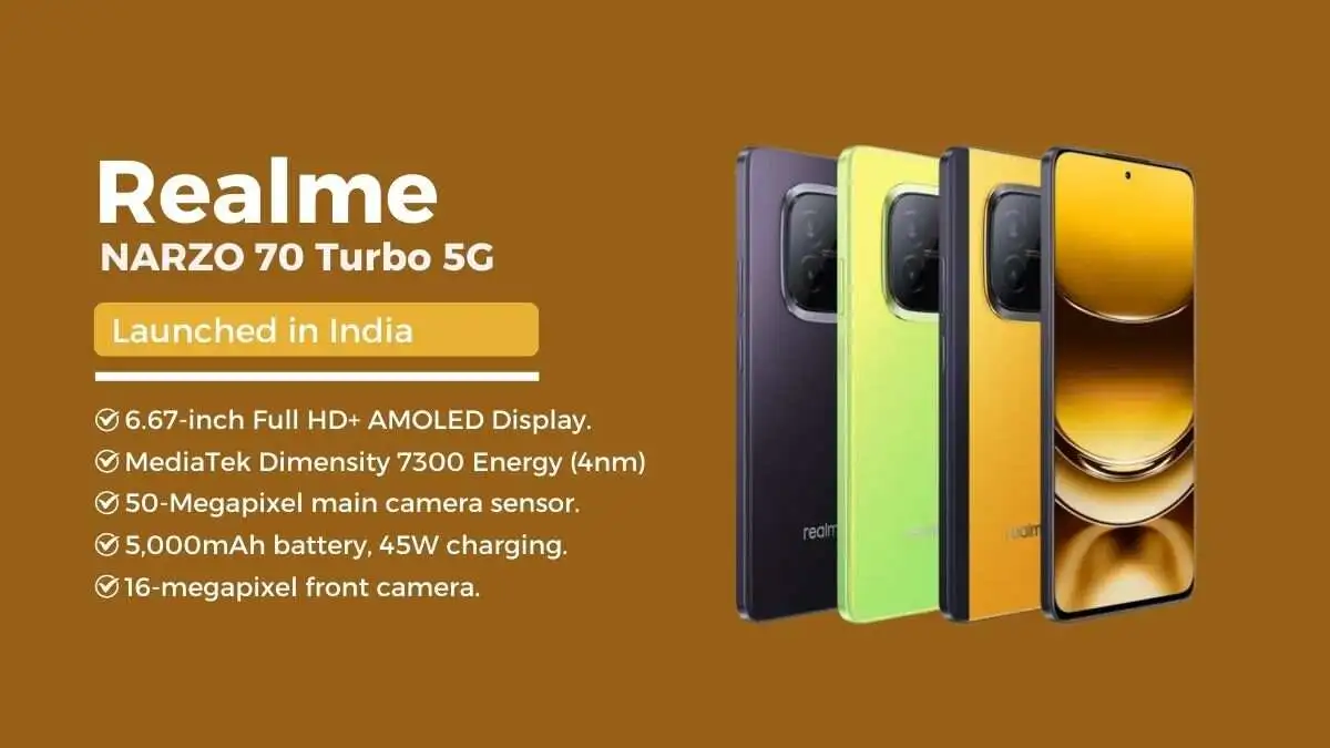 Realme Narzo 70 Turbo 5G: Best Gaming Smartphone Launed in India at Rs. 16,999